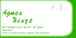 agnes wiszt business card